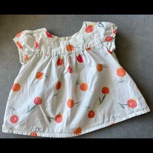 Bonpoint Lavender Cherry Baby Blouse in Ecru